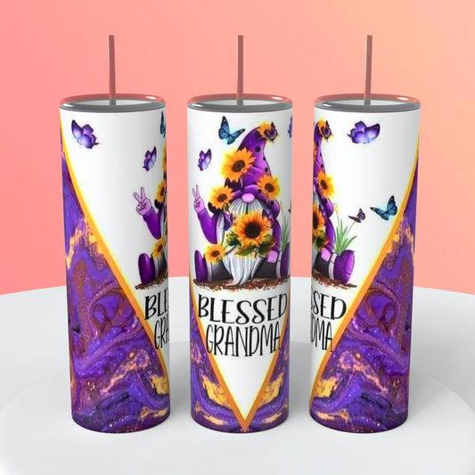 Blessed Grandma Sunflower & Butterfly Tumbler