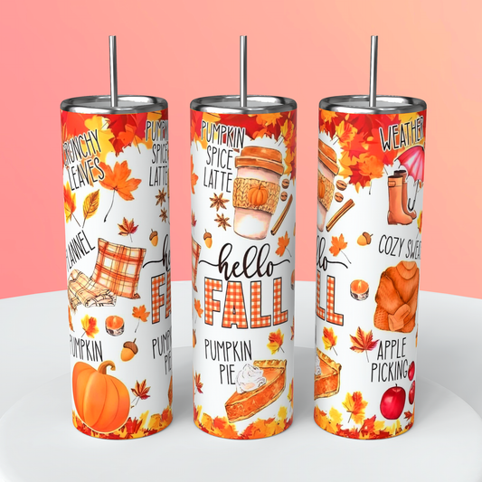 Hello Fall Tumbler 20oz