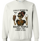 I Fully Intend to Haunt People" Skeleton Graphic Sweatshirt