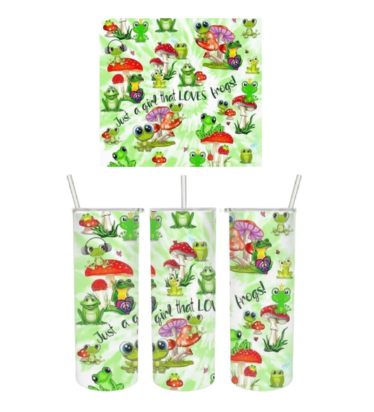 Just a Girl who Loves Frogs Tumbler